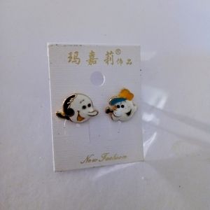 Vintage Popeye & Olive Oil Earrings